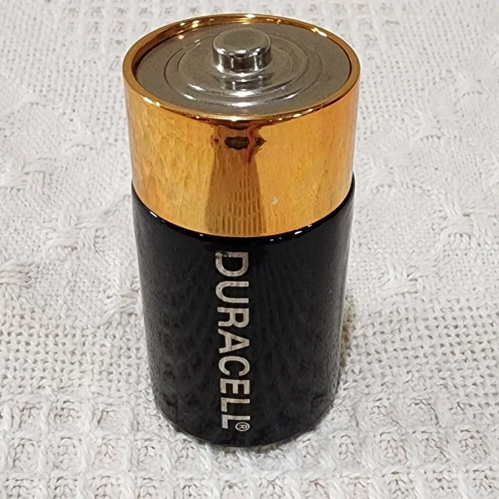 Vintage Avon SUPER CHARGE DURACELL BATTERY Empty Collectible Bottle Decor